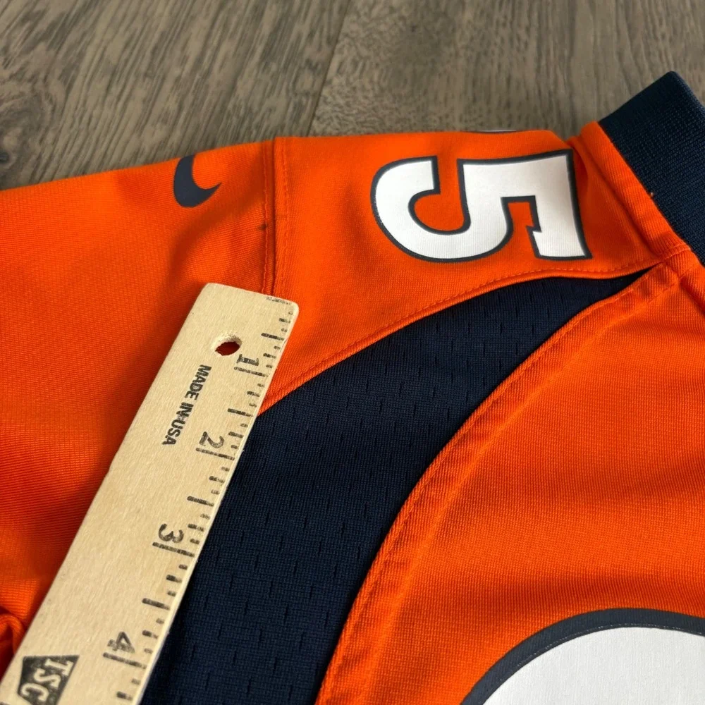 Nike Denver Broncos Jersey Kids Small Orange Derek Wolfe 95 NFL‎ On Field